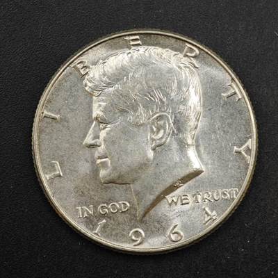 【淘币小摊】实时拍第八百四十七拍   银币套币场   满百包邮可预留二周 每周一统一发货   - 美国1964年肯尼迪半美元银币12.5克900银 参考银价215