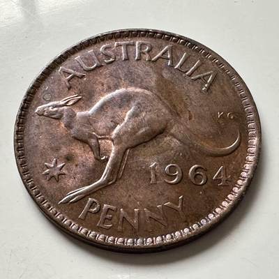 🌹外币初藏🌹🐯2026年第6场  每周二四六晚8️⃣点 接代拍 - 澳大利亚1964年一便士