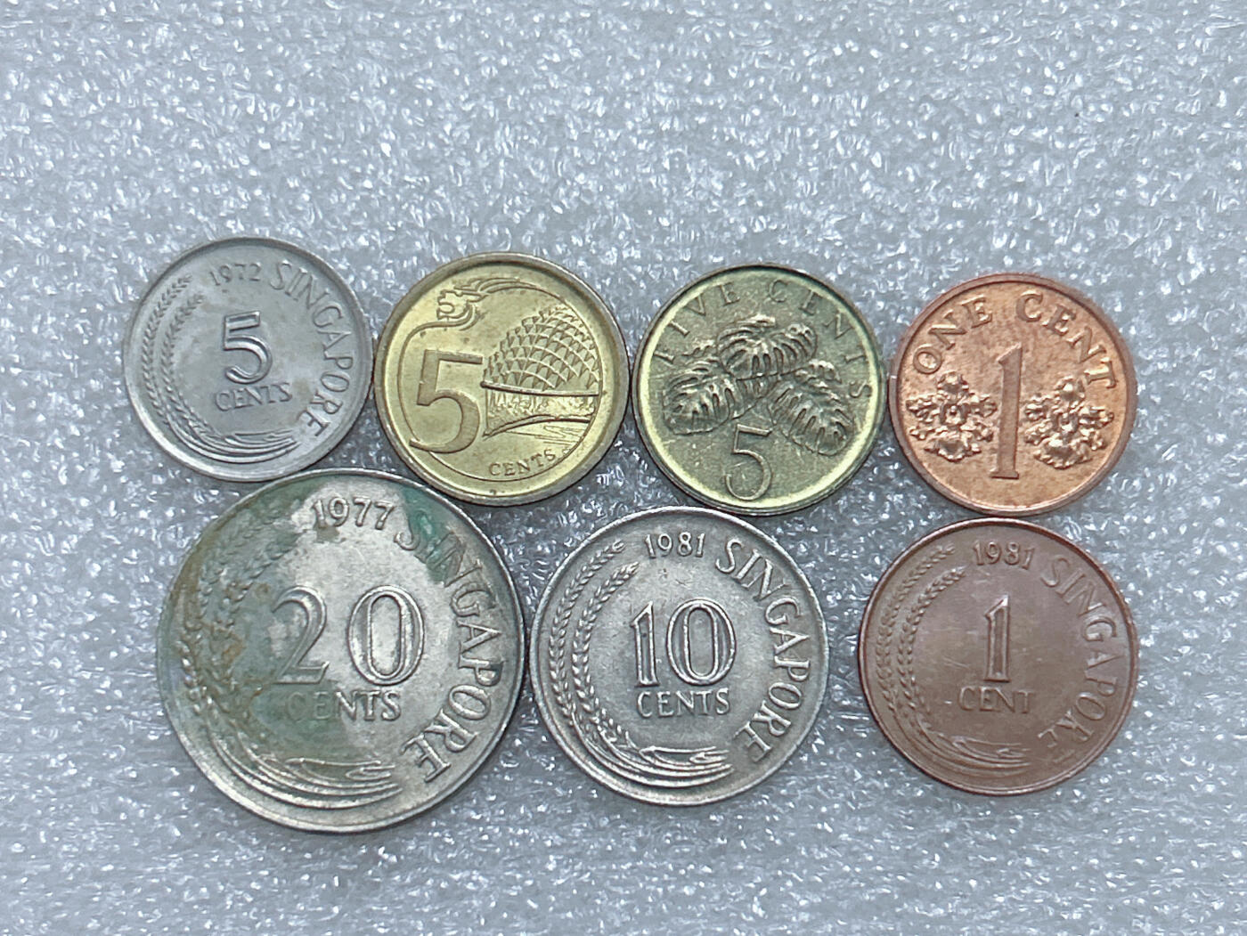 第一海外回流一元起拍收藏 散集专场  第291期 新加坡硬币 7枚