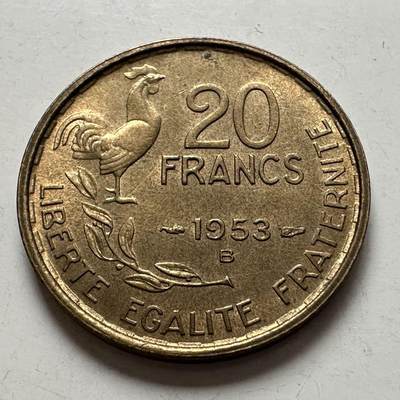 🌹外币初藏🌹🐯2026年第6场  每周二四六晚8️⃣点 接代拍 - 法国1953年B版20法郎