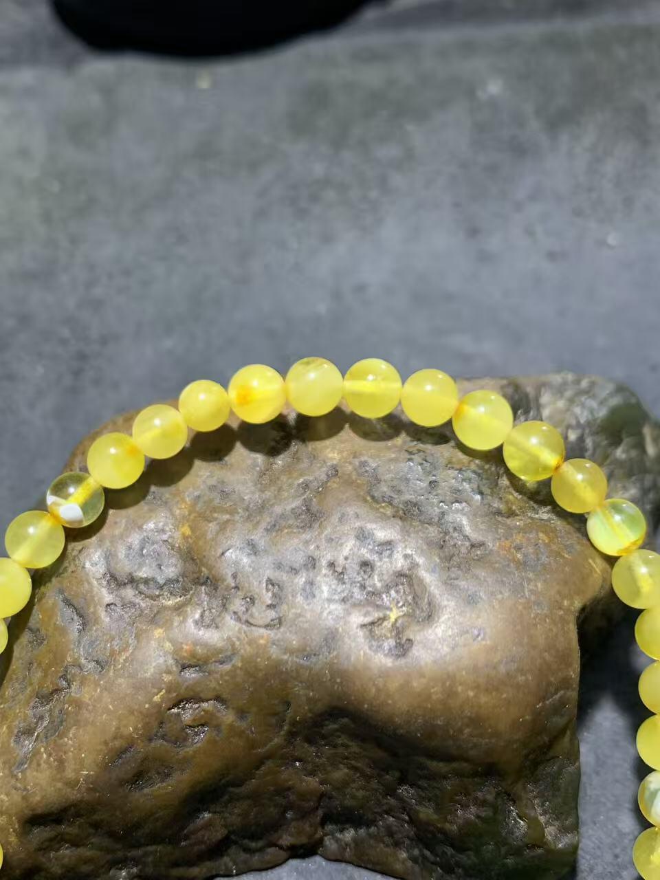 天然俄料蜜蜡单圈手串1条！