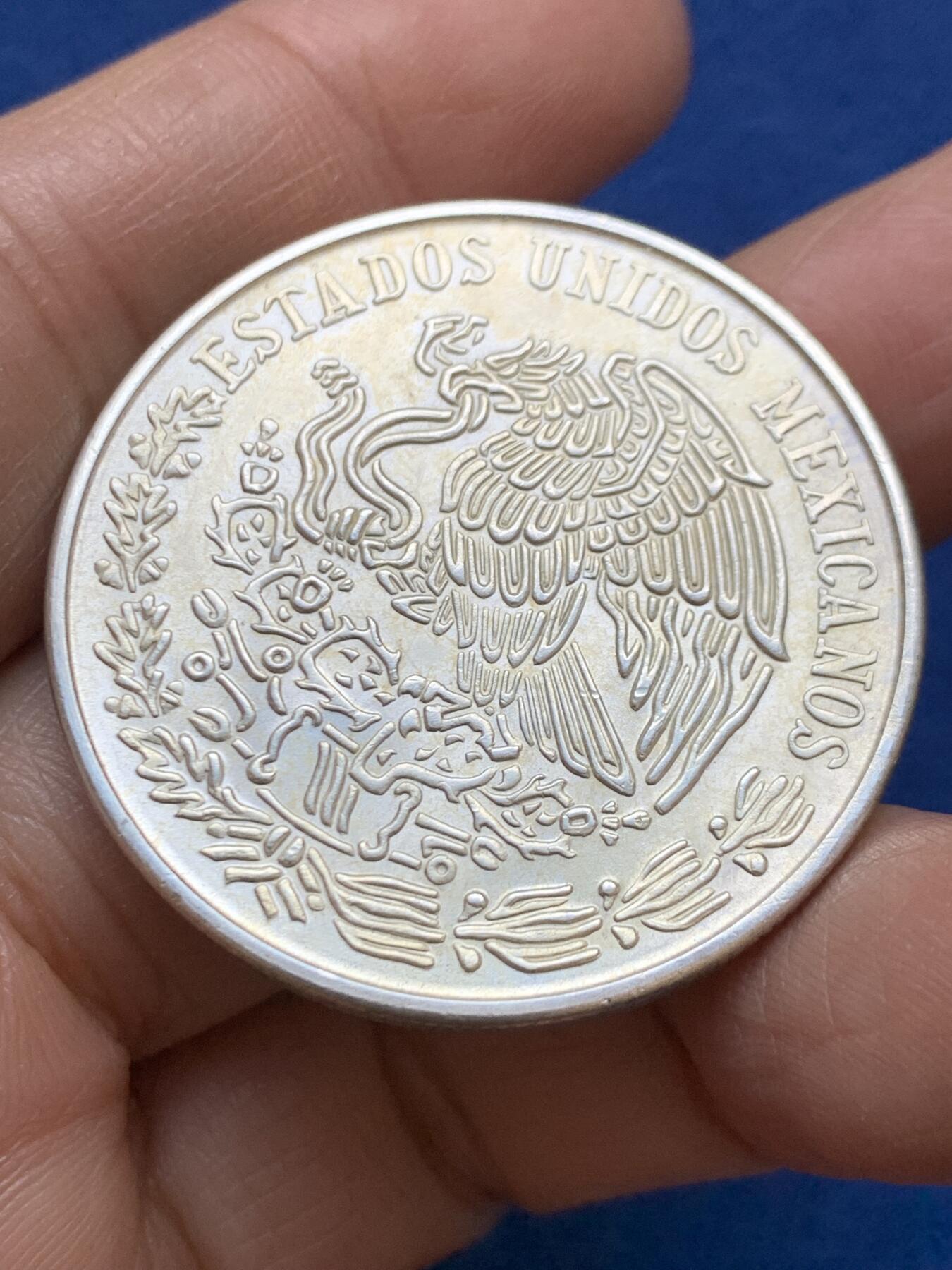 《竞宝斋》第457场 周日，周一，周二   3场连拍 （全场包邮）欢迎送拍 墨西哥1978年100比索银币 720银 27.8克