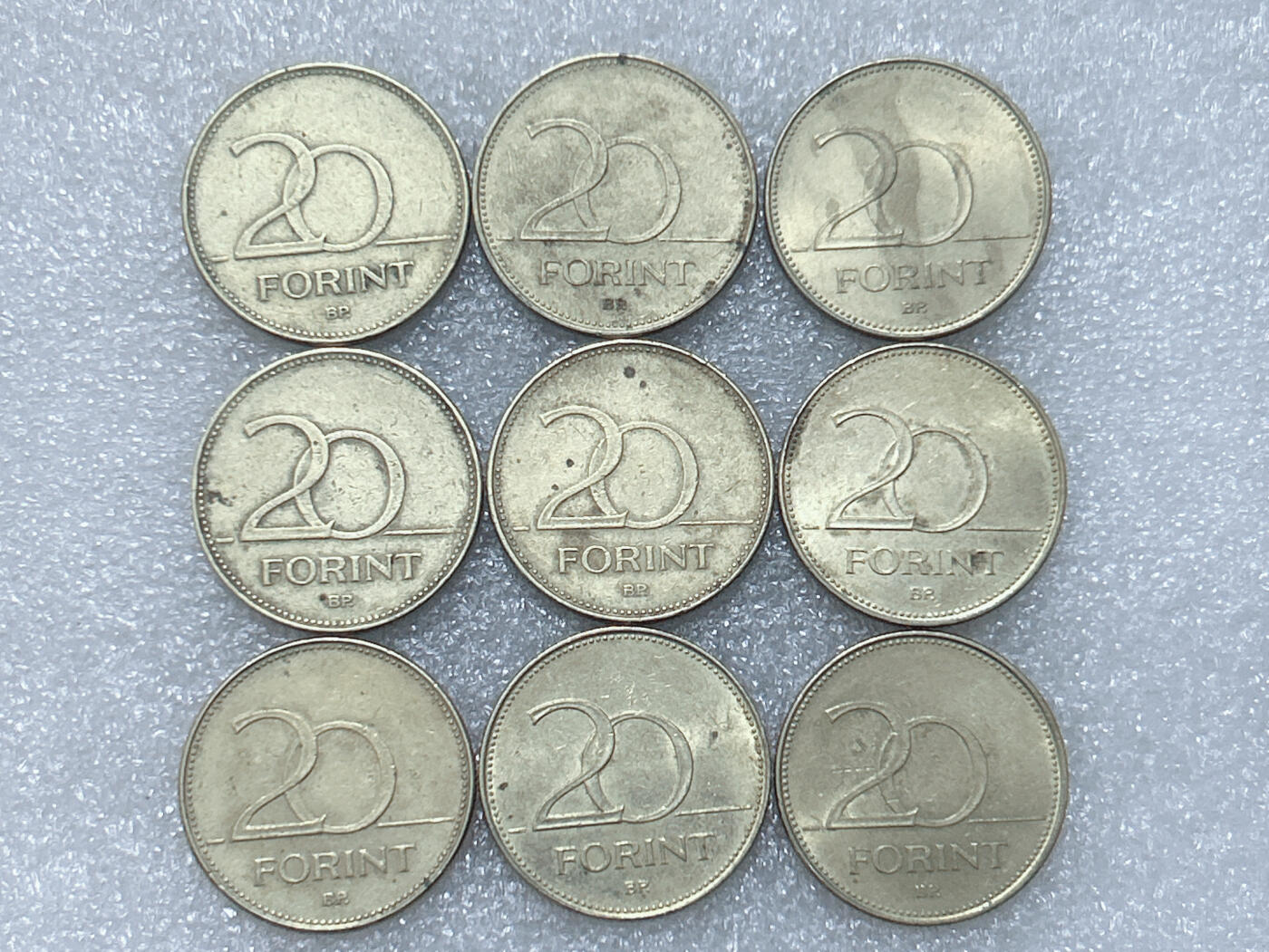 第一海外回流一元起拍收藏 散集专场  第291期 匈牙利20福林硬币 9枚