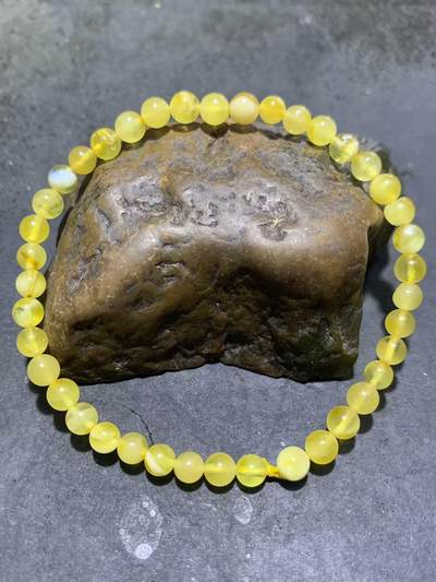 天然俄料蜜蜡单圈手串1条！ - 天然俄料蜜蜡单圈手串1条！