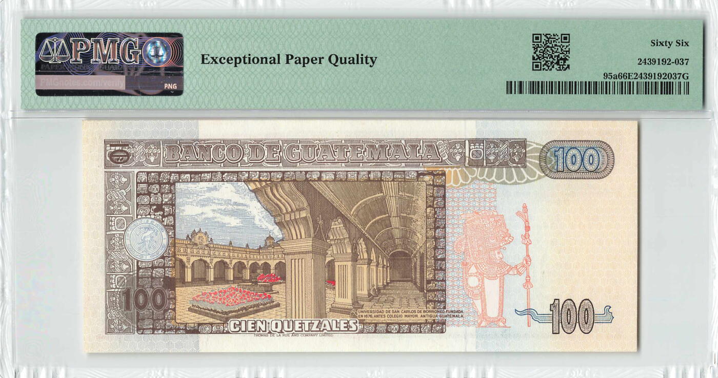 小福收藏拍卖第200期 【庆典场 中拍就有好礼相赠】评级币精选场 本期有捷克斯洛伐克20年100克朗慕夏作品大珍 69分倒置百位号布隆迪世界最大纸币  35年版加拿大经典 苏格兰格拉斯哥大学500年纪念钞倒置小号 卡塔尔80年100里亚尔冠军分 美国教育券 意大利拉斐尔 乌克兰 库克群岛 墨西哥 南斯拉夫 亚美尼亚等多国精美高分珍稀老钞精品纸币 危地马拉 1994年 100格查尔 首发年 PMG66 EPQ 唯2亚军分（冠军分仅1枚）