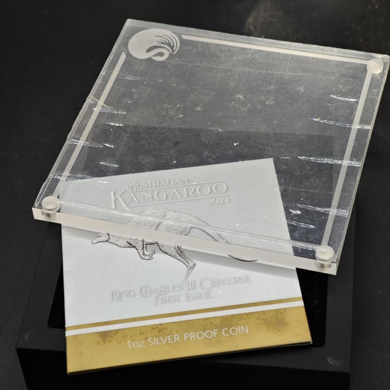 【淘币小摊】实时拍第八百四十七拍   银币套币场   满百包邮可预留二周 每周一统一发货   澳大利亚2024年查尔斯三世袋鼠一盎司精制银币原盒原证参考银价596