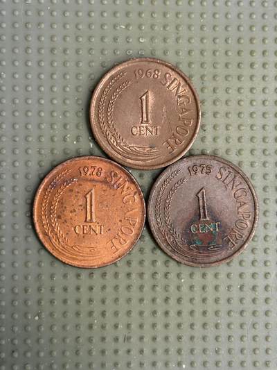 2026年第7场各国散币拍卖（总第157场） - 新加坡1分3枚