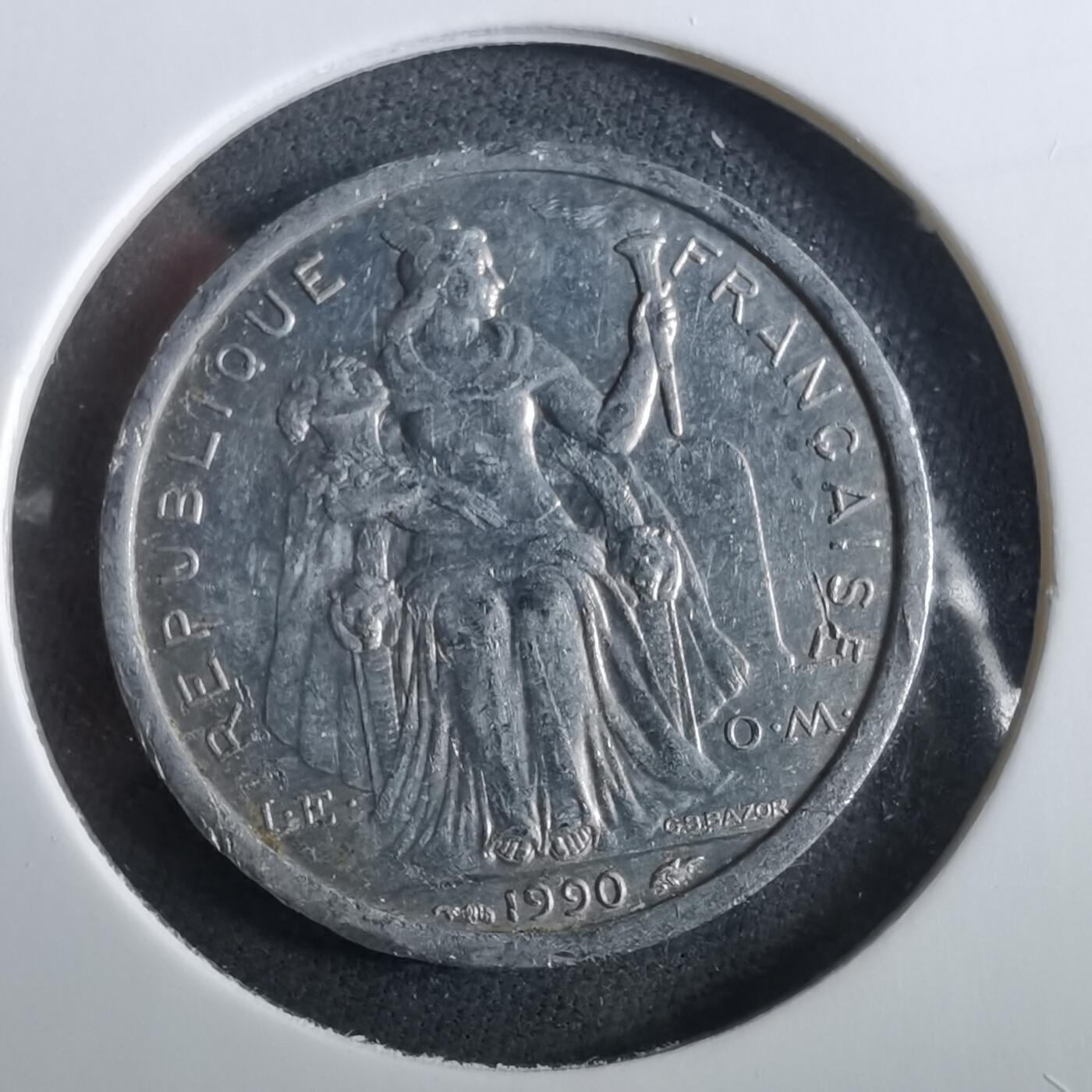 沼泽如烟--第960场 法属新喀里多尼亚1990年1法郎