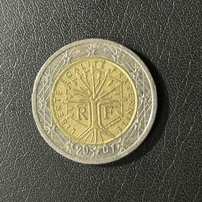 【铜匠收藏】★第136场★客户代拍 散币场，无寄存！！无佣金，30包邮。不满30元，支付5元运费。《接受代拍 代送NGC评级》 - 法国2001年2欧元双色币