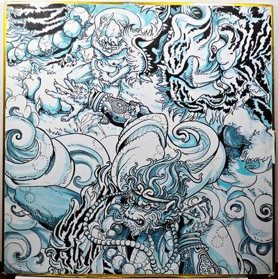 白泽拍卖卡牌手绘专场第31期（岁寒知松柏 春意已可期） - 2025 嘉豪手绘画 悟空降妖 尺寸：24.5cm*24.5cm