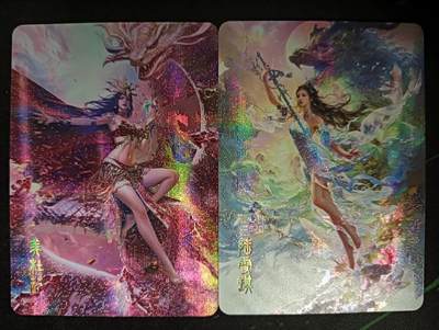 花开卡拍第61期（3月7号周六截拍，品控勿拍!!!拍品不寄存，运费5元（新疆需补运费差价或顺丰到付），自制卡难免瑕疵，可能存在轻微撞角爆边等出厂瑕疵，品控介意勿拍！） - 冰狗满赠卡 陆雪琪美杜莎 纱布闪对卡