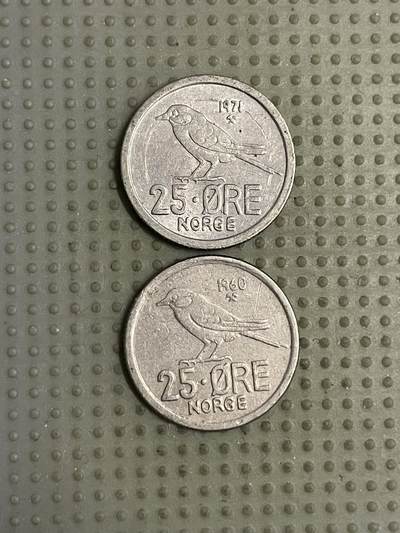 2026年第9场各国散币拍卖（总第159场） - 挪威25欧尔2枚