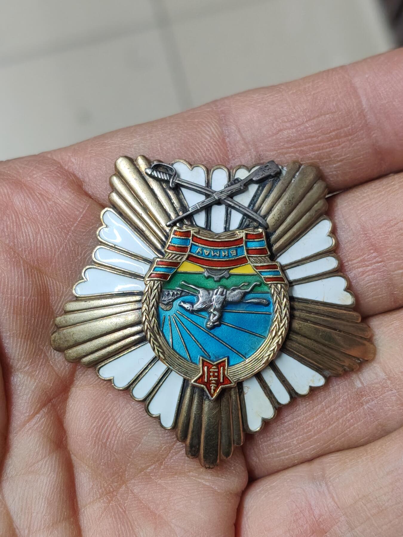 苏联蒙古勋章奖章 蒙古别针版战功奖章