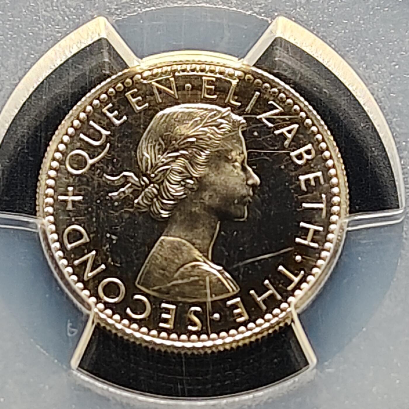 【全场包邮】纯粹捡漏拍495场-持续更新中 新西兰1965年6便士精制SP样币-PCGS UNC DETAIL