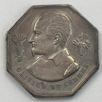 掌中浮雕-藏着的欧洲第049场 - 法国埃罗省农业协会八角银章，31.2mm，12.5g