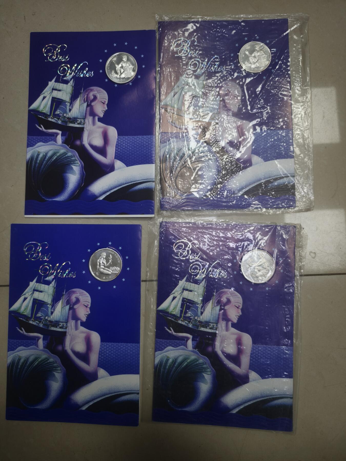 106期回流戒指饰品杂件纪念章丝路钱币专场 星座纪念章一组