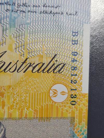 1月15号晚上8点 外国纸币自动截拍第8场 - 94年首版塑料 澳大利亚10元 极美品