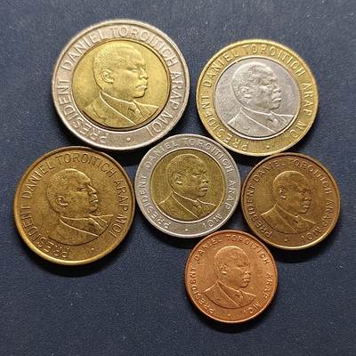 【全场包邮】纯粹捡漏拍494场 - 肯尼亚1994-1998年6枚套币