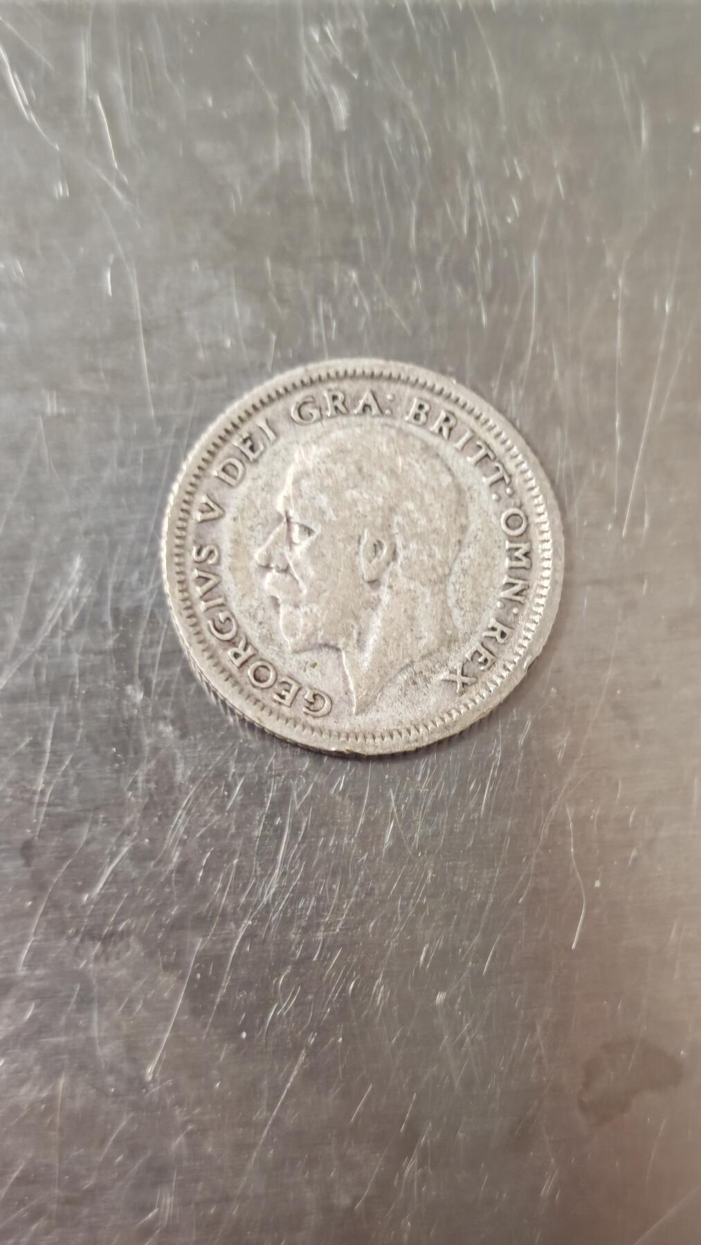 小银币 英国1927年6便士银币