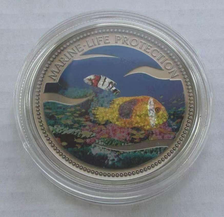 【币将精彩】世界钱币拍卖（2026-2-4） 帕劳2003年美人鱼海地世界幻彩纪念币  面值1元，铜镍合金 直径38.61毫米，精制。