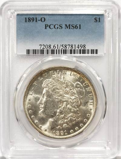 博洋堂世界钱币拍卖第157期（全场包邮） - PCGS MS61 美国1891 O 摩根 麦稀奇首见 高分稀有品种 打制完美 车轮转光 收藏佳品 PCGS指导价2049