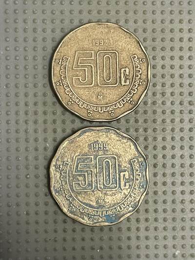 2026年第11场各国散币拍卖（总第161场）16.17两天外出，18号可以发货 - 墨西哥50分2枚