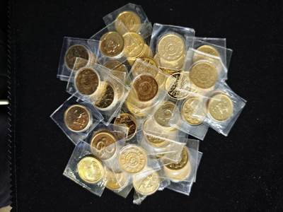 106期回流戒指饰品杂件纪念章丝路钱币专场 - 一组早期生肖纪念章47个