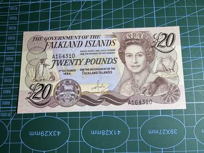 【炜奕收藏】，第五十七期，英联邦女王专场 - 1984年福克兰群岛20镑，UNC品相，A冠