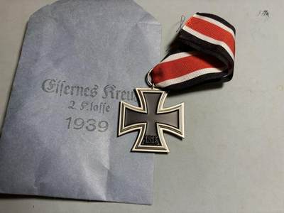 盛世勋华——号角文化勋章邮票专场拍卖第299期 - 德国（1939）二级铁十字勋章 带纸袋 工艺品非原品