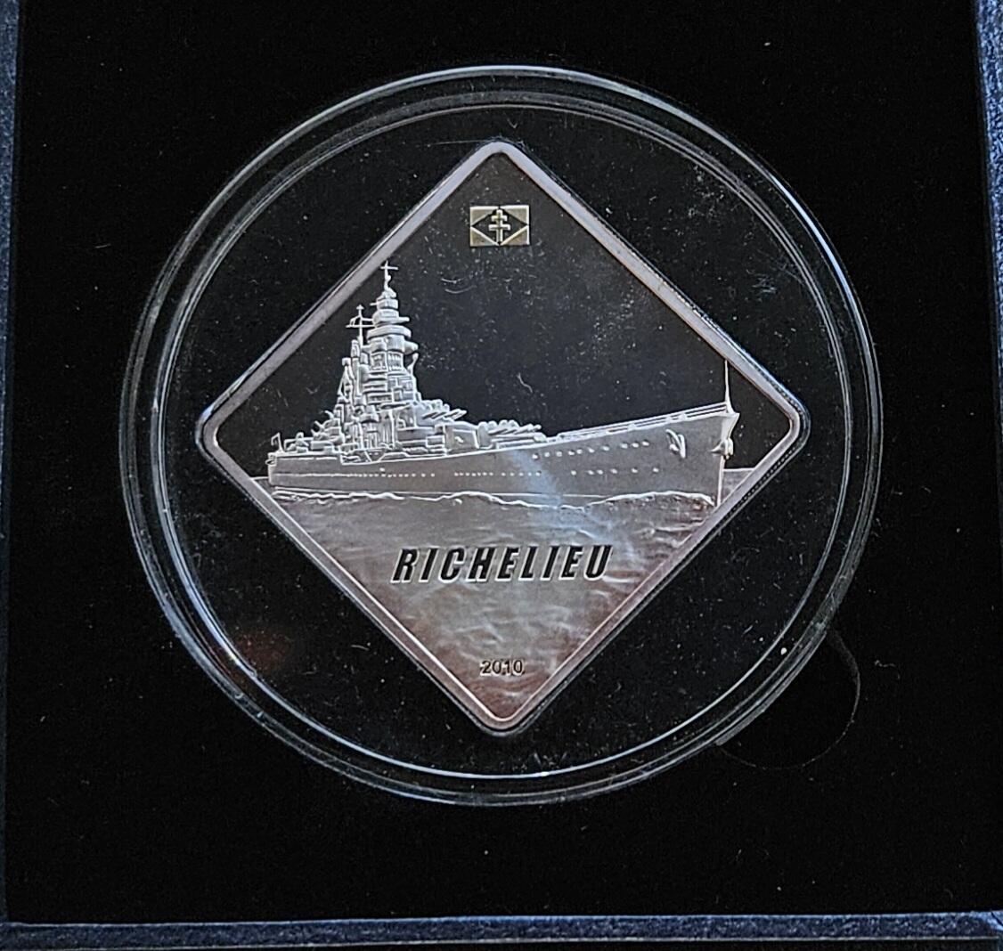 【币将精彩】世界钱币拍卖（2026-2-4） 帕劳2010年战舰黎塞留号2盎司银币带包装