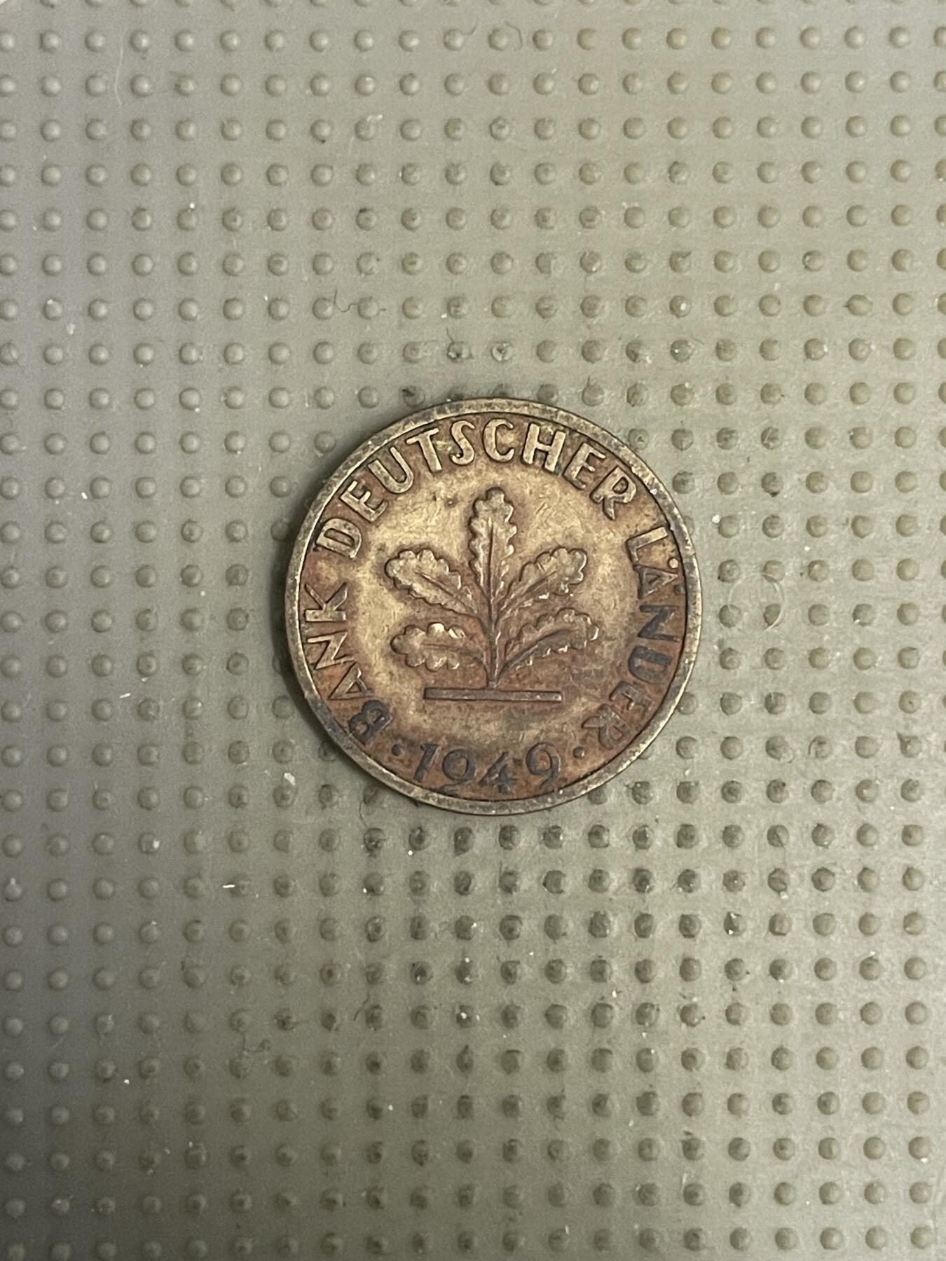 2026年第10场各国散币拍卖（总第160场）16.17两天外出，18号可以发货 德国1949年银行版5芬尼