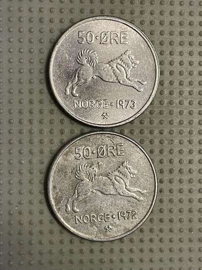 2026年第9场各国散币拍卖（总第159场） - 挪威50欧尔2枚