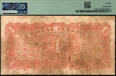 宜和2025年秋季拍卖 纸币 北海银行一组3枚，其中：①1942年蓝色山水风景图壹圆，此券为胶东分行发行，但因印制于1942年初，故未印地名，PMG 25；②1944年蓝黑色房屋图拾圆，山东地名，无字轨方体小号码券，PMG 35/Annotation；③1944年棕色推车图壹圆，胶东地名，红号码/背红色，另有1版为蓝号码/背蓝色，PMG 15