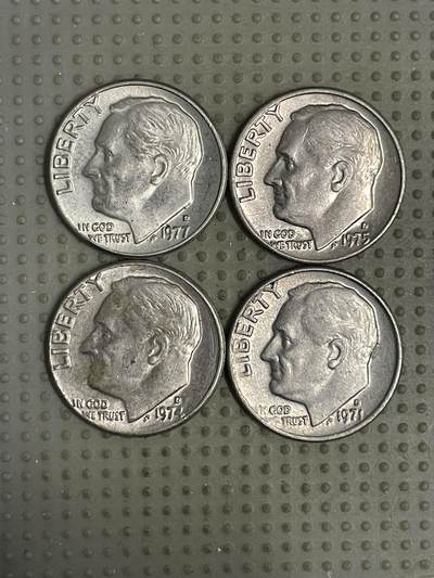 2026年第11场各国散币拍卖（总第161场）16.17两天外出，18号可以发货 - 美国10美分4枚