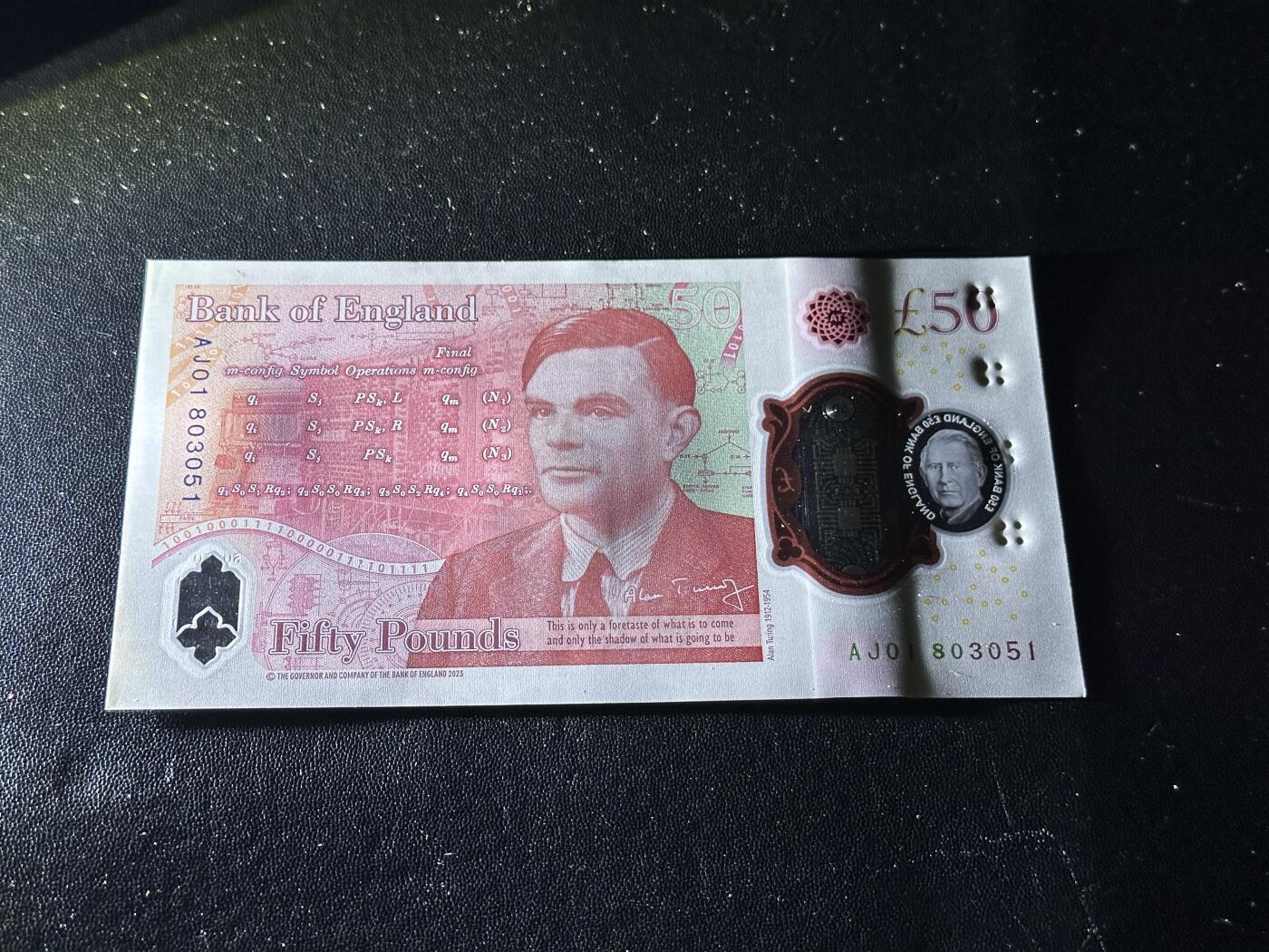 《外钞收藏家》第六百零二期（精品场）（本平台长期征集拍品、欢迎藏友们联系合作） 2023年最新版英国查尔斯版50镑 全新UNC 首发AJ01 全新UNC 无47靓号