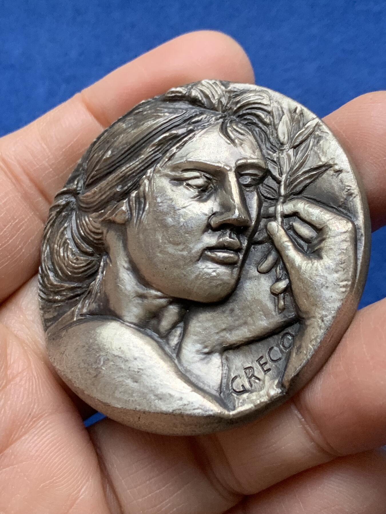 《竞宝斋》第458场 周日，周一，周二   3场连拍 （全场包邮）欢迎送拍 罗马成为意大利首都40周年纪念银章 超高浮雕 105克 49.5mm