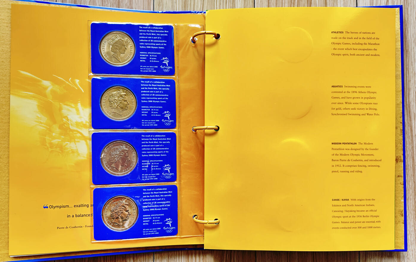 【俄甄集藏】“万象更新、马呈祥瑞”迎新春俄甄精品场-2026年(047)01-21 星期三 晚 19:30 全场包邮 澳大利亚2000年悉尼奥运会5元纪念币28枚卡装+纪念章册装29枚大全套，少见