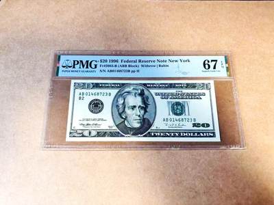 【Blue Auction】世界纸币精拍第775期——18级TOP拍卖/信誉/品质/专业/高效💫 - 美国 1996年20美金 PMG67EPQ 
