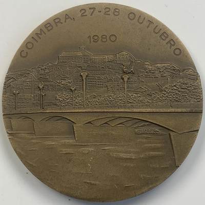 掌中浮雕-藏着的欧洲第049场 - 1980年葡萄牙世界神经科学联合会铜章，60mm，100g