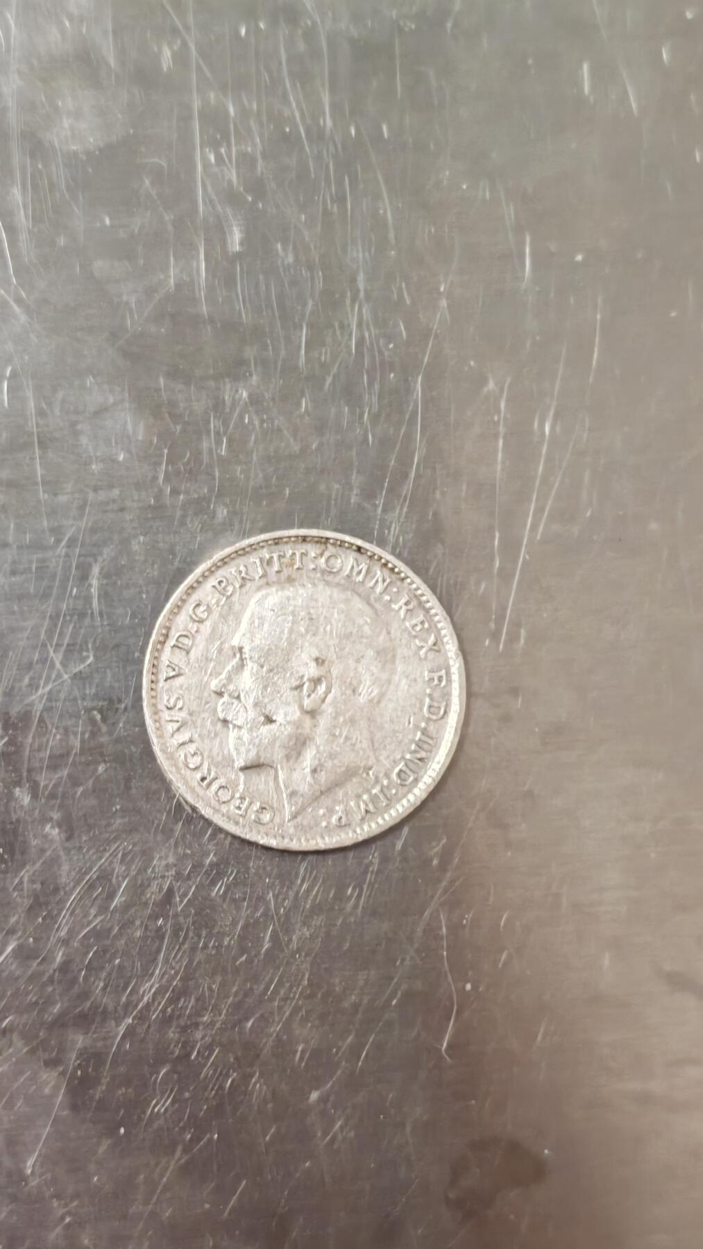 小银币 英国1917年3便士银币