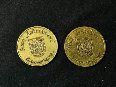 罗岚⭐爱藏⭐甄选专拍第四场-分享拍场赚佣（实体经营） - 联邦德国不来梅哈芬城邦“姊妹团契码头”纪念章  黄铜质赠友佳品 厚实