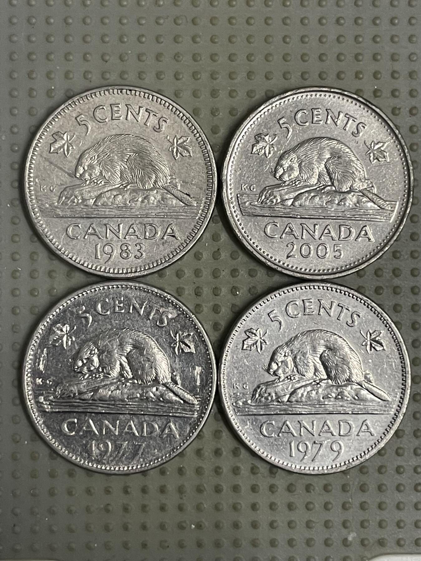 2026年第11场各国散币拍卖（总第161场）16.17两天外出，18号可以发货 加拿大5分4枚