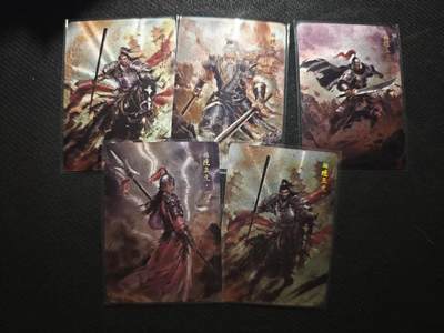 满200包邮！！龙虎卡牌-七二场（满200元包邮，无佣金，每周六结拍，欢迎送拍） - 粗闪5张 北境五虎一套