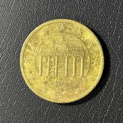 【铜匠收藏】★第136场★客户代拍 散币场，无寄存！！无佣金，30包邮。不满30元，支付5元运费。《接受代拍 代送NGC评级》 - 德国2002年50欧分铜币