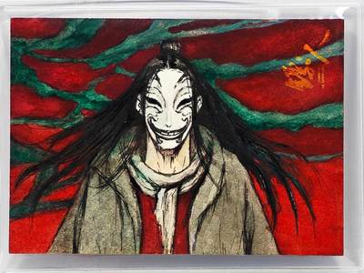 白泽拍卖卡牌手绘专场第31期（岁寒知松柏 春意已可期） - 2023 卡星时代手绘卡 知世郎  椎鱼亲签 软卡夹封装