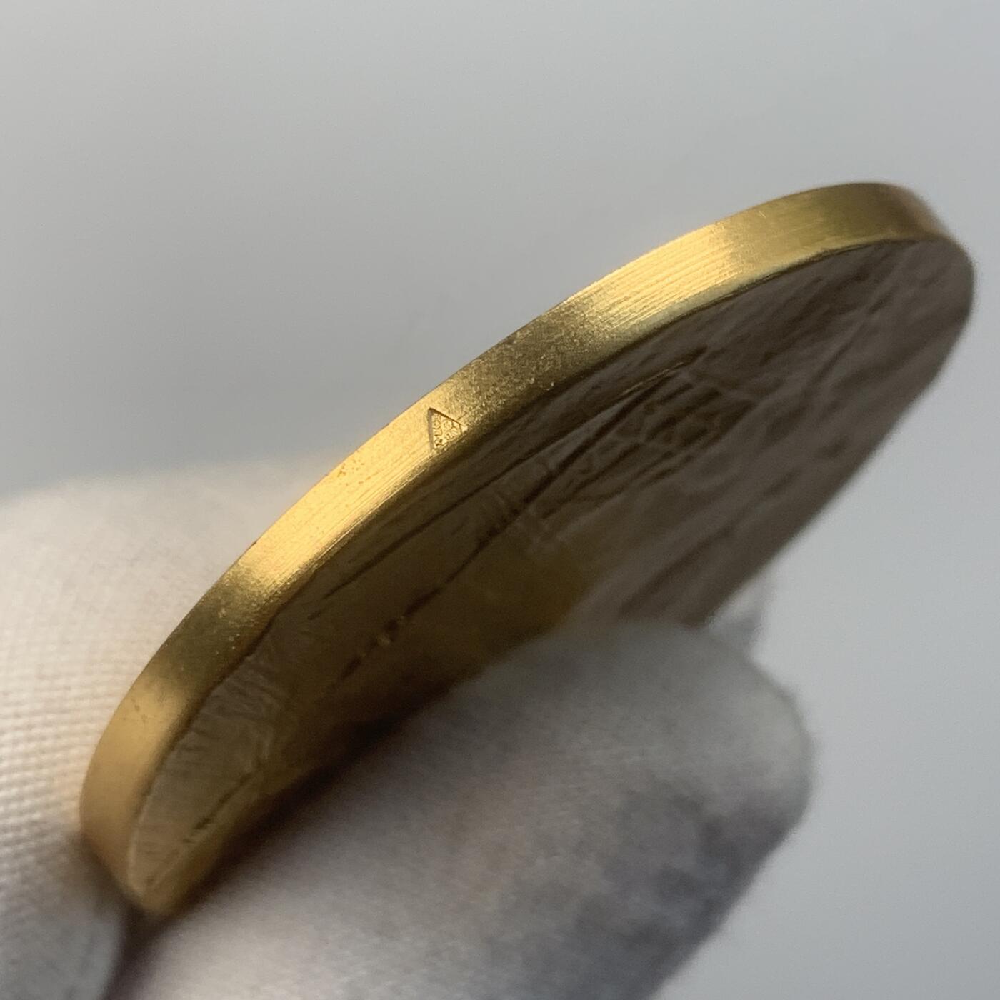 掌中浮雕-藏着的欧洲第049场 法国巴黎蒙塔基农业展览会镀金铜章，50mm