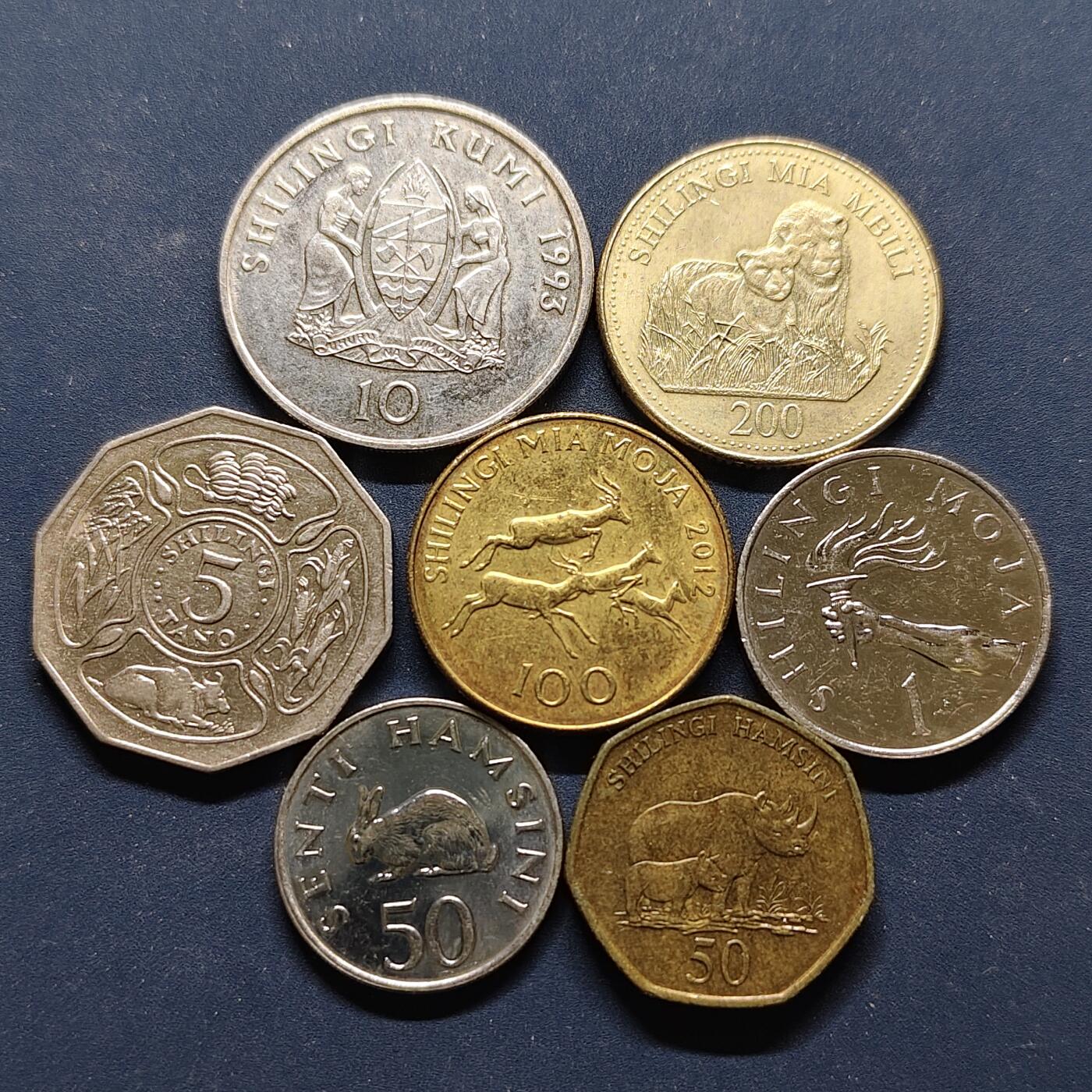 【全场包邮】纯粹捡漏拍494场 坦桑尼亚各年份7枚套币