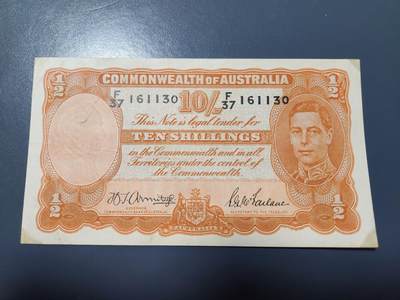 1月15号晚上8点 外国纸币自动截拍第8场 - 澳大利亚1/2美品原票