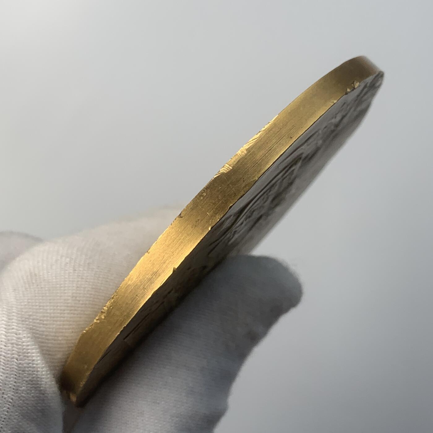 掌中浮雕-藏着的欧洲第049场 1910年法国里昂信贷银行大铜章，大师皮列作品，80mm，233g