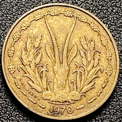 泉币菌-第169场- 精品福利场 - 少见 西非1970年10法郎 23.5mm 